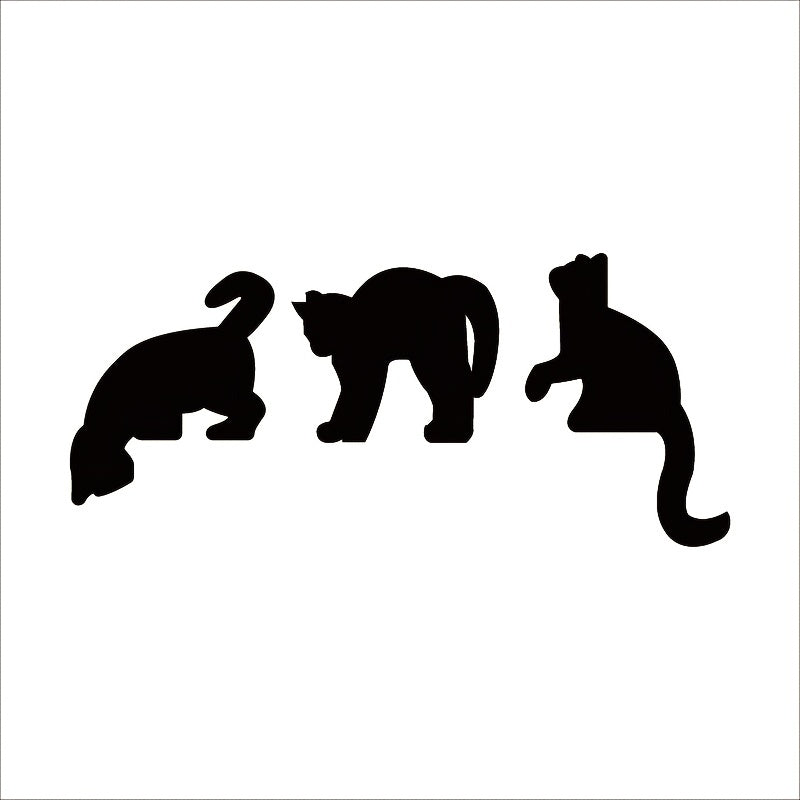 Rustic Wooden Black Cat Halloween Decorations – Spooky Door Silhouettes