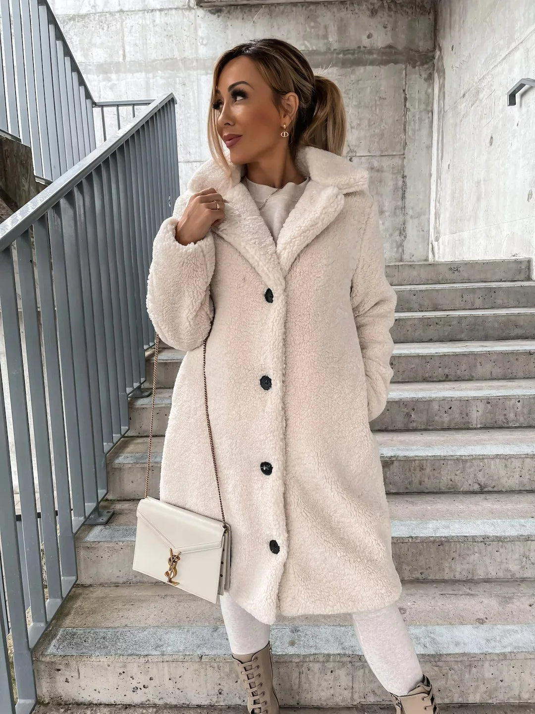 Women’s Trench Coat | Plush Cashmere Feel | Long Length & Oversized Fit | Comfortable Warmth