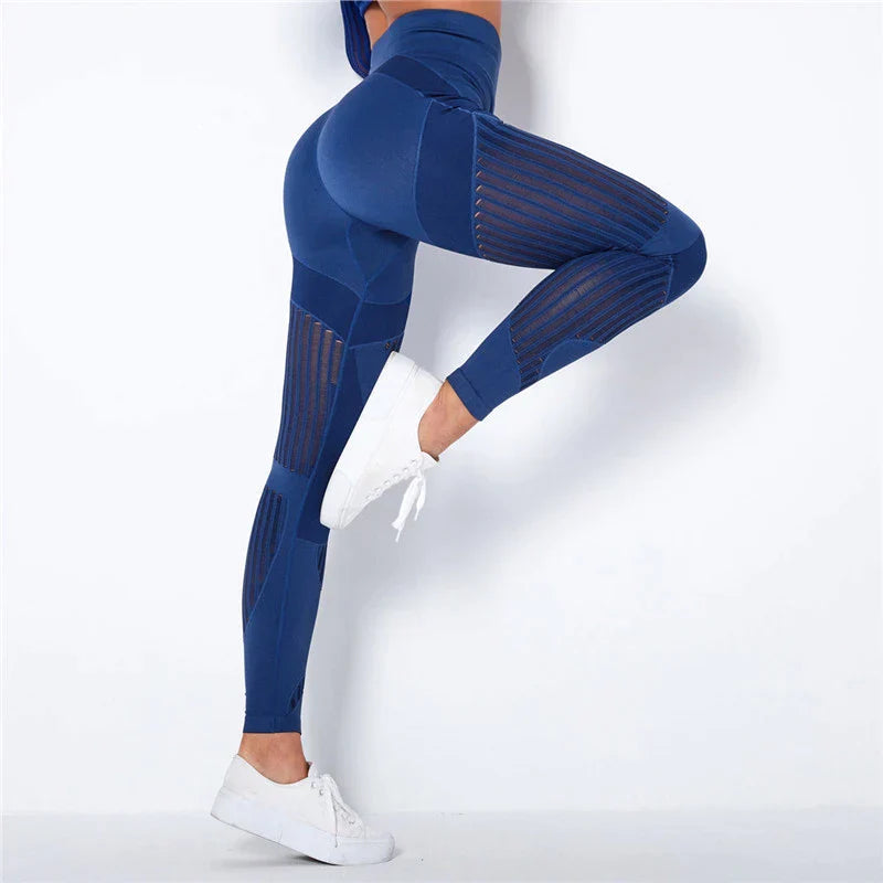 Women’s Compression Leggings | Anti-Cellulite Compression | Mesh Panel Inserts | Comfortable Fit