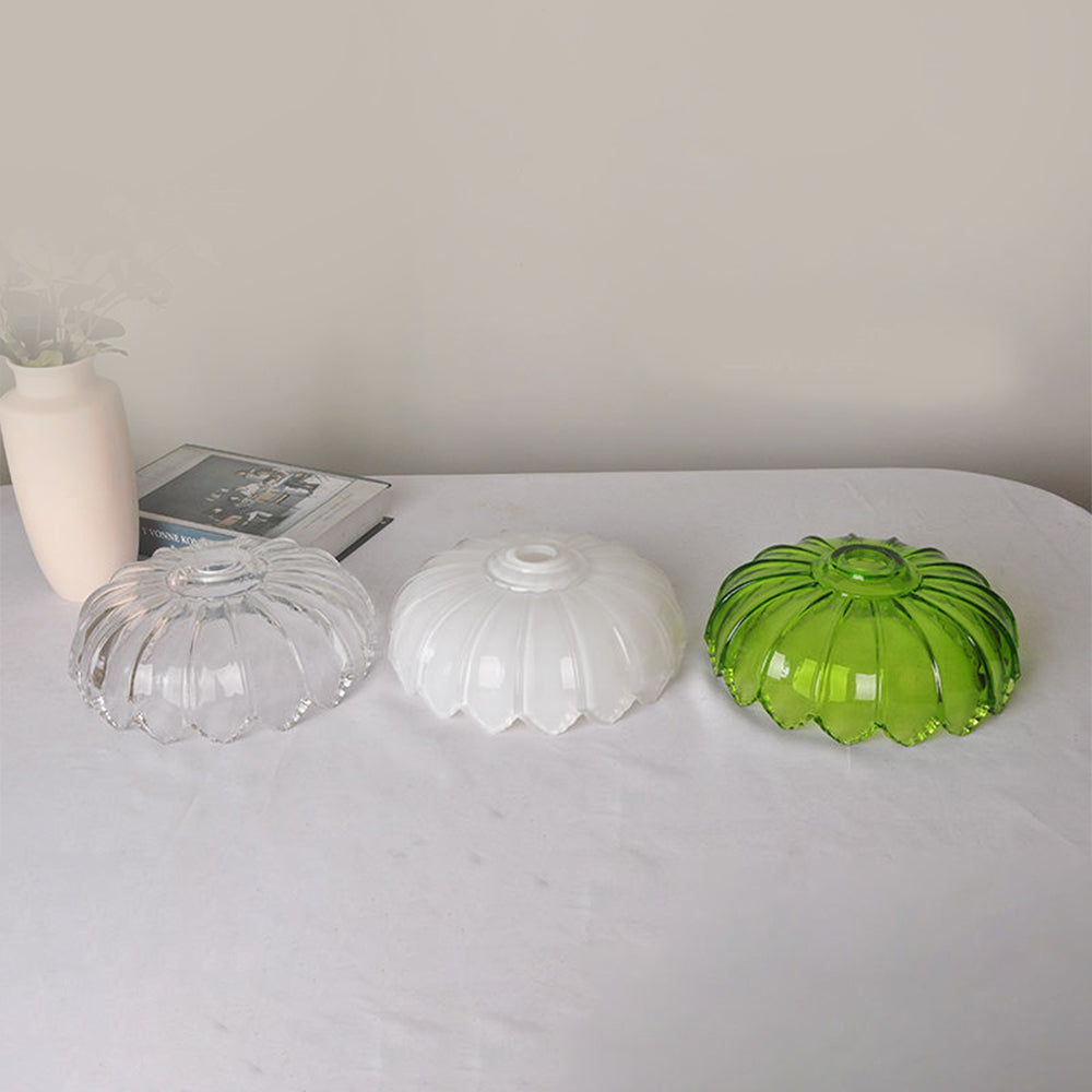 Pendant Lamp | Bubble-Textured Translucent Glass | Copper Fittings | 9.8 Inch Diameter