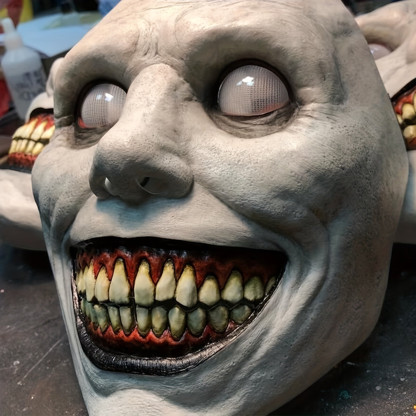 Halloween Zombie Clown Mask Durable Plastic Horror Costume Accessory