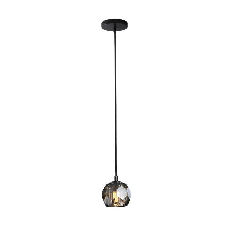 Liora — Handcrafted Crystal and Brass Pendant Light with Adjustable Design