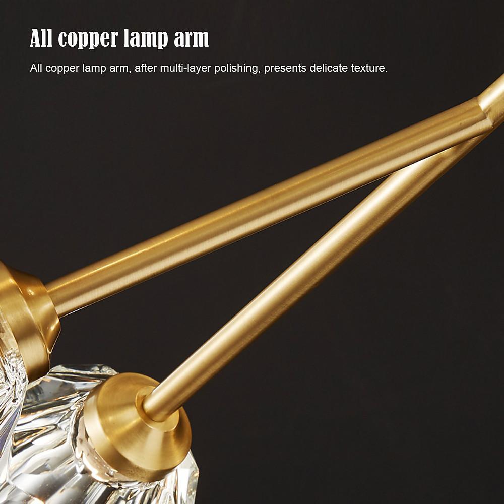 15-Light LED Crystal Copper Modern Taavita Ceiling Chandelier Lights