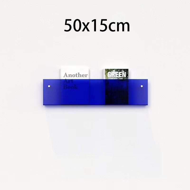Wall-Mounted Magazine Holder | Floating Acrylic Design | 50cm Wide & Eco-Friendly | Space-Saving Storage
