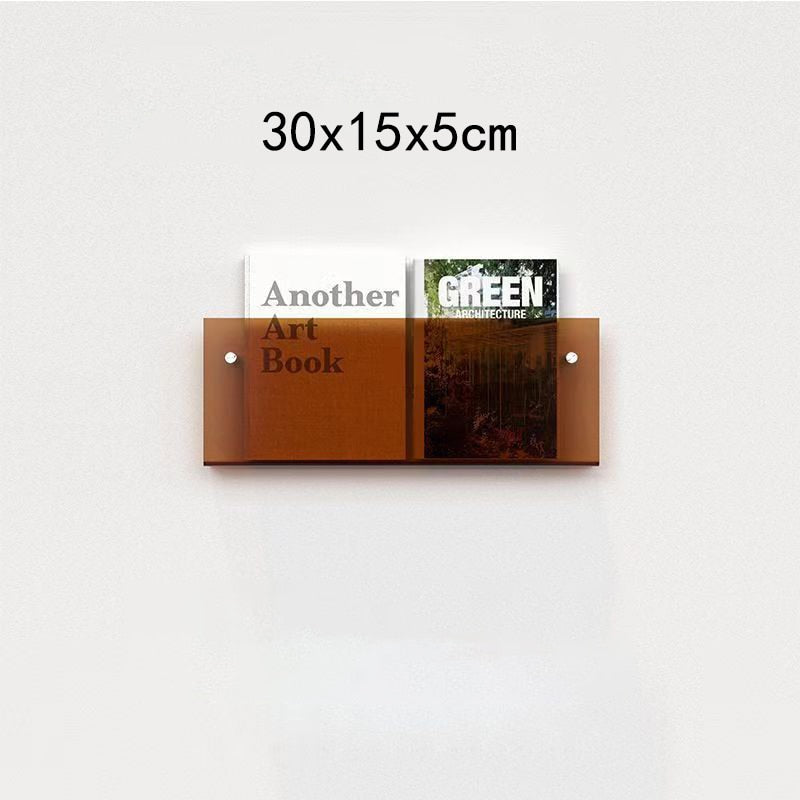 Wall-Mounted Magazine Holder | Floating Acrylic Design | 50cm Wide & Eco-Friendly | Space-Saving Storage