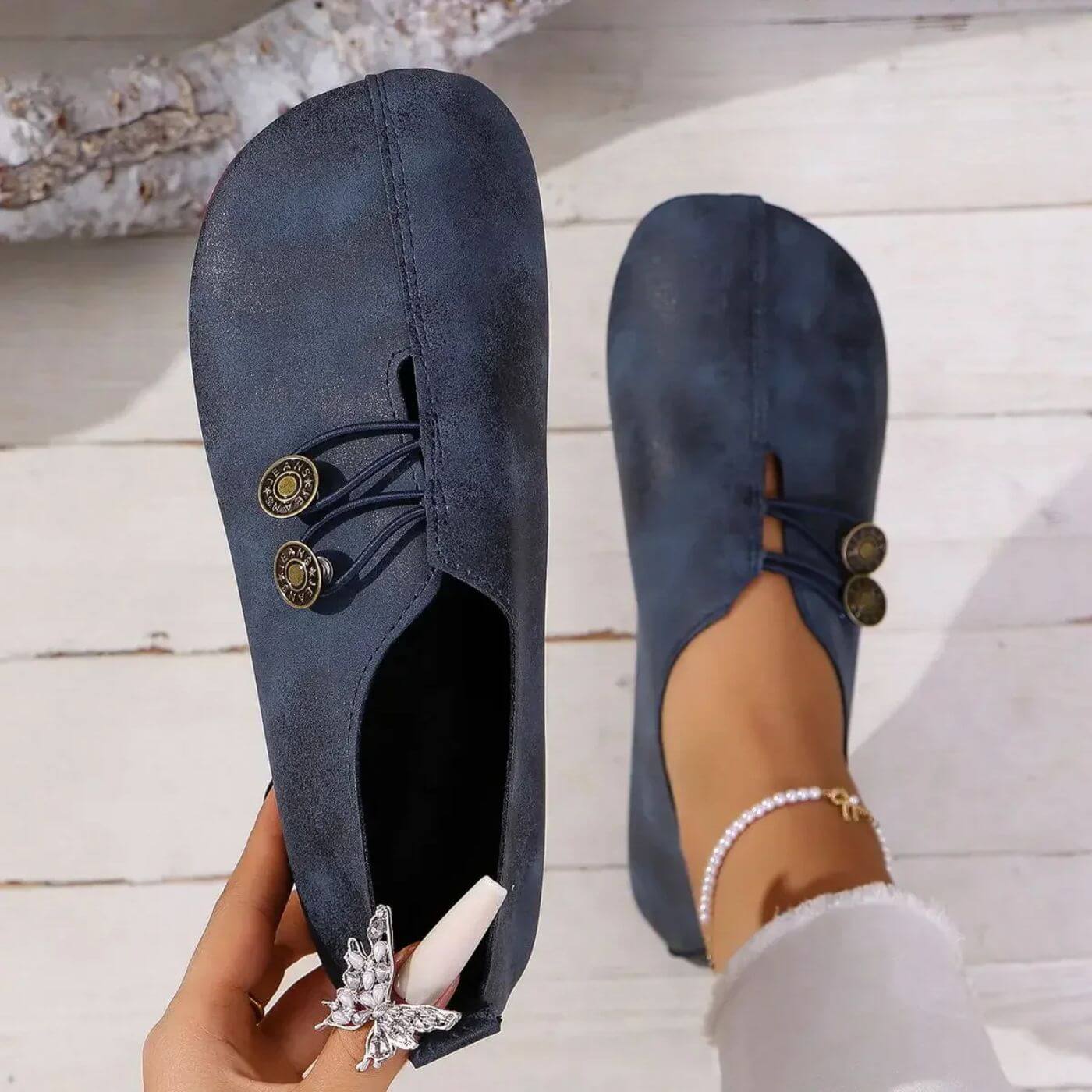 Women's Orthopedic Slip-On Loafers | Toggle Closure & Cut-Out Vamp | Lightweight Design | Comfortable Fit