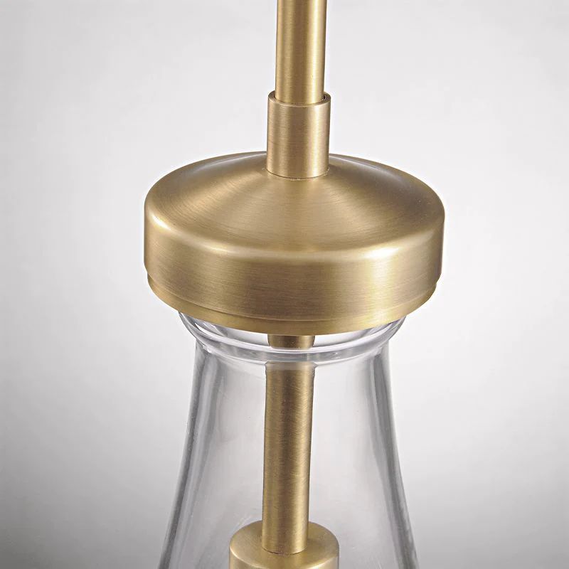 Liora — Hand-Blown Glass Raindrop Pendant Light with Warm Glow