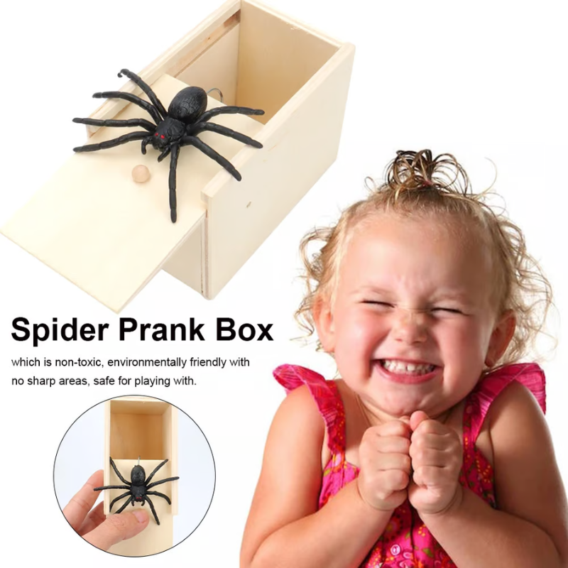 Halloween Spider Prank Box with Realistic Surprise for Spooky Fun