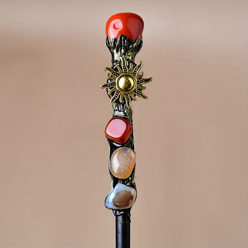 Handcrafted Crystal Witch Wand Halloween Costume Accessory