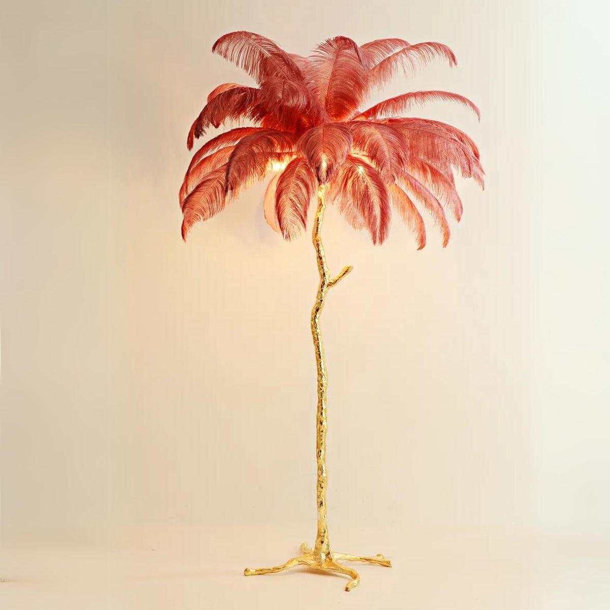 Transform Fluffy Ostrich Leg Feathered Floor Lamp