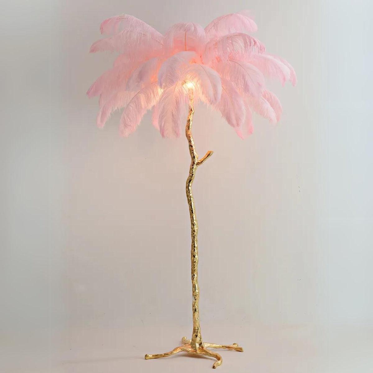 Transform Fluffy Ostrich Leg Feathered Floor Lamp