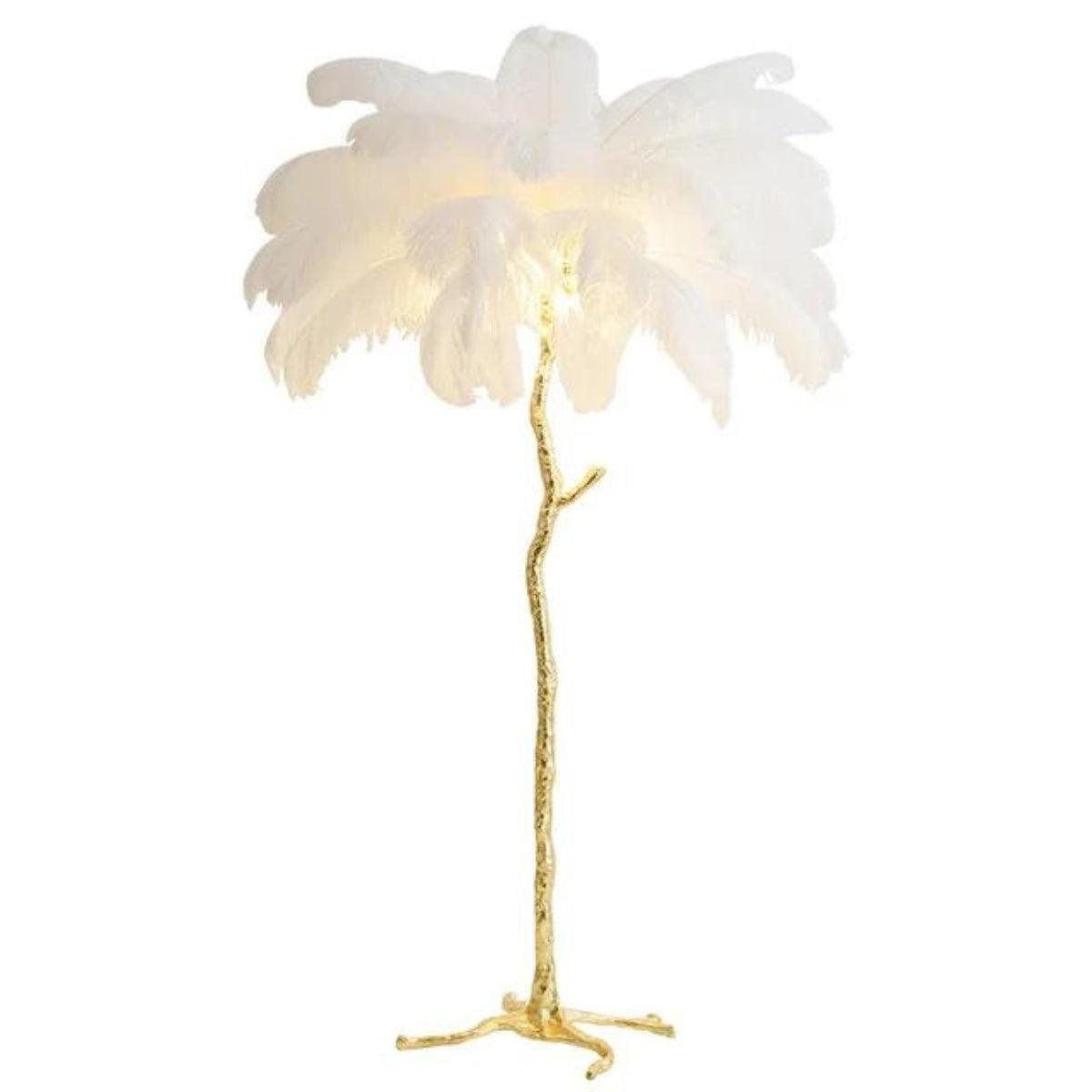 Transform Fluffy Ostrich Leg Feathered Floor Lamp