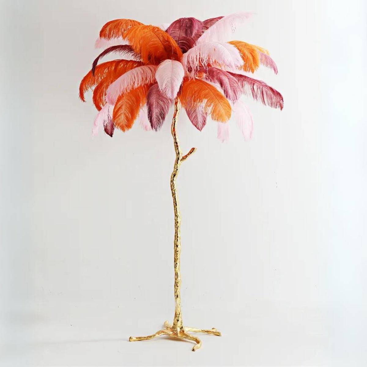 Transform Fluffy Ostrich Leg Feathered Floor Lamp