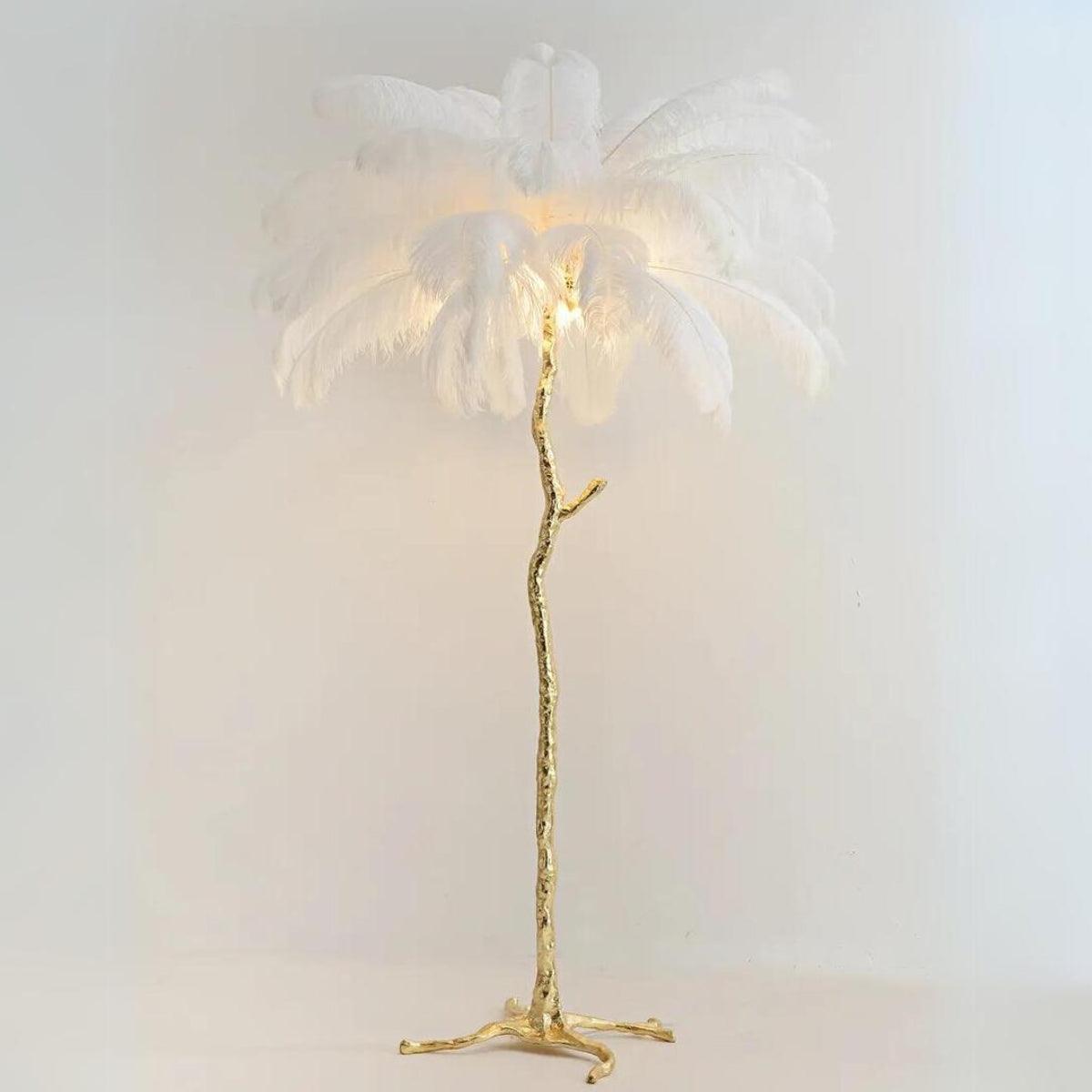 Transform Fluffy Ostrich Leg Feathered Floor Lamp