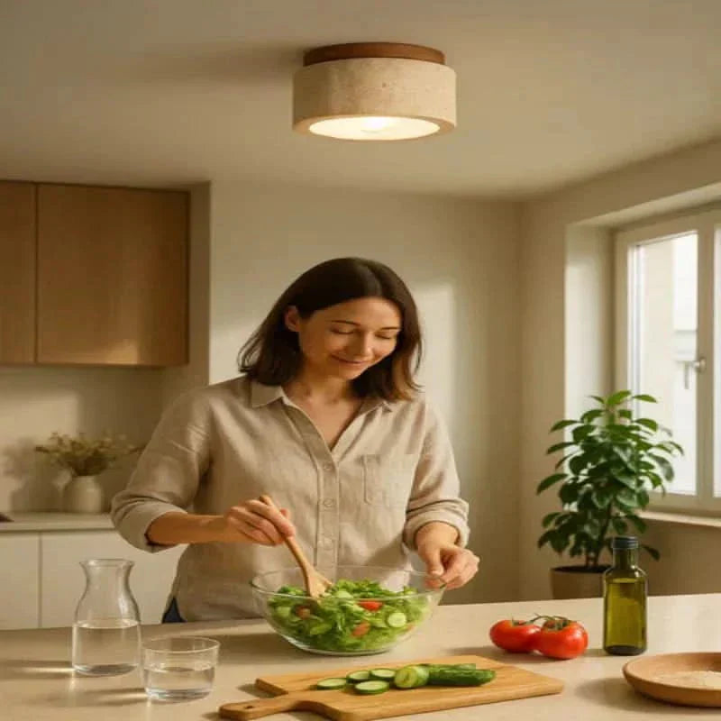 Serenity Oak LED Ceiling Light – Embrace Tranquil Living