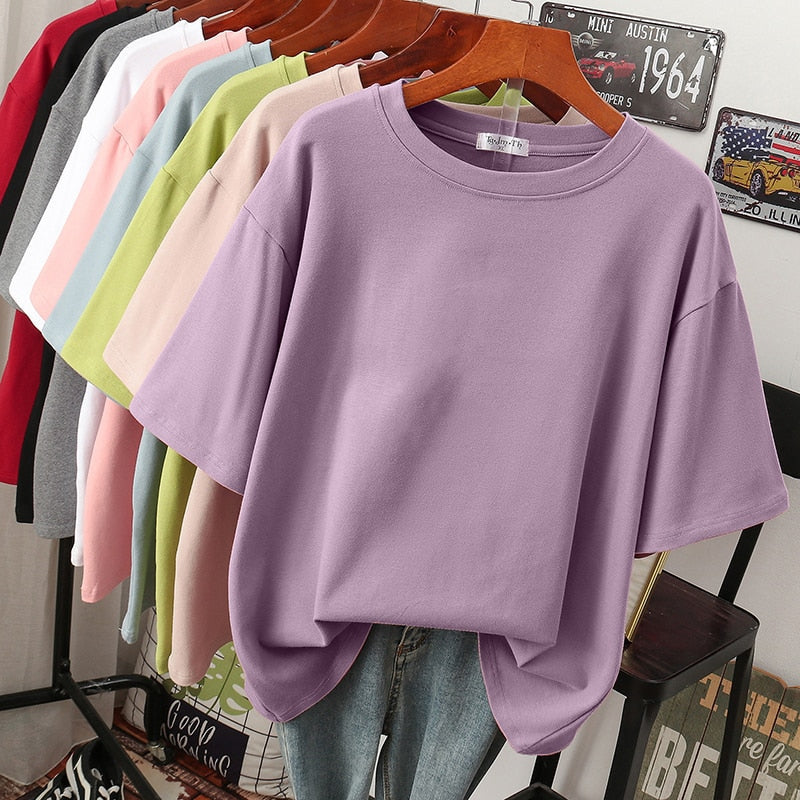 Plus-Size T-Shirt for Women | Oversized Crew Neck Design | Soft Cotton Fabric | Comfortable Fit