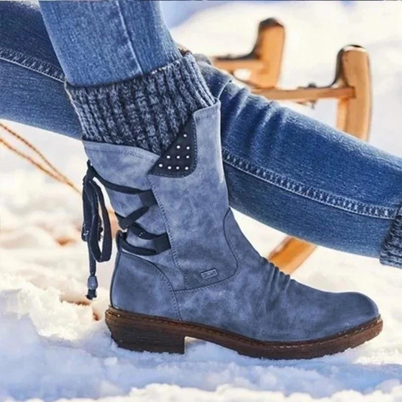 Women's Winter Boot | Knit Cuff & Lace-Up Shaft | Rugged Traction Sole | Adjustable Fit