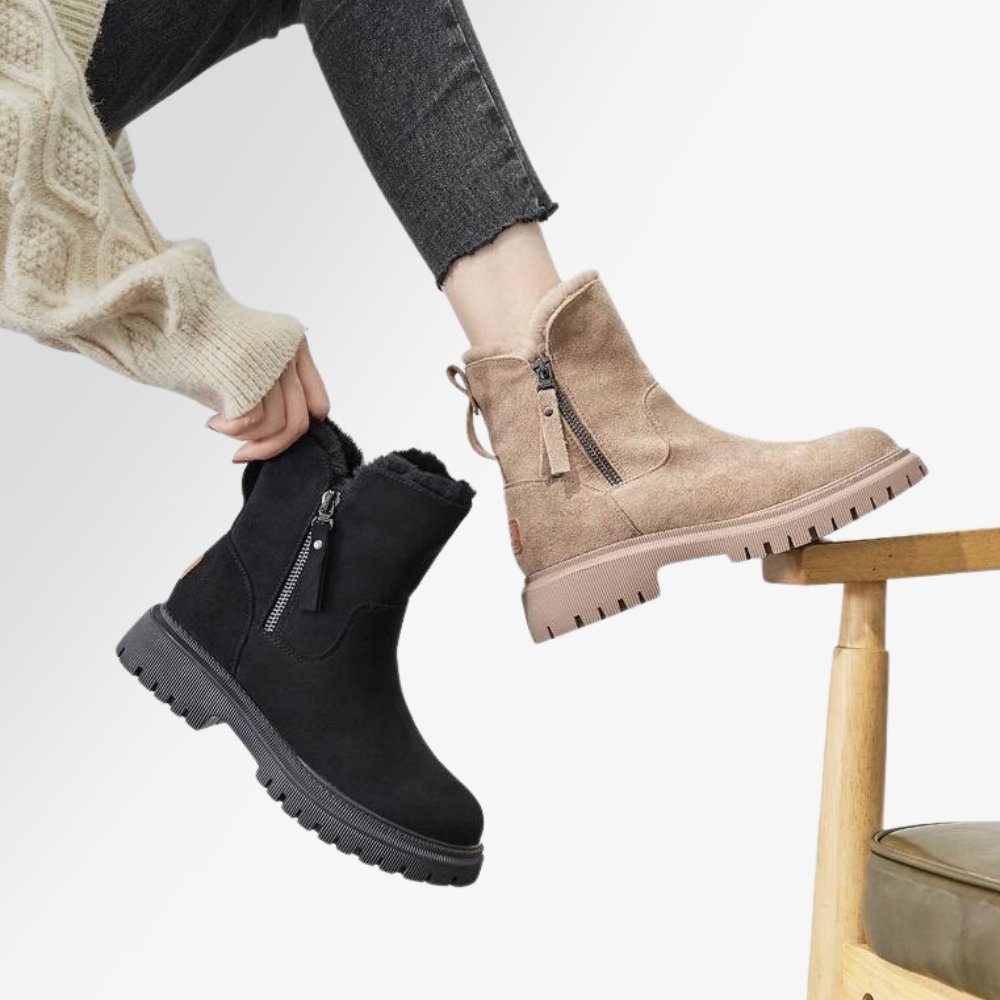 Women’s Winter Boots | Suede Upper & Faux Fur Lining | Anti-Slip Rubber Outsole | Warm & Comfortable Fit