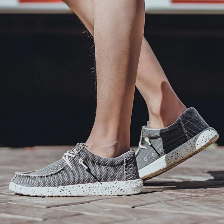 Men’s Slip-On Shoes | Breathable Knit Mesh Upper & Lace Closure | Durable Materials | Comfortable Fit for All-Day Wear