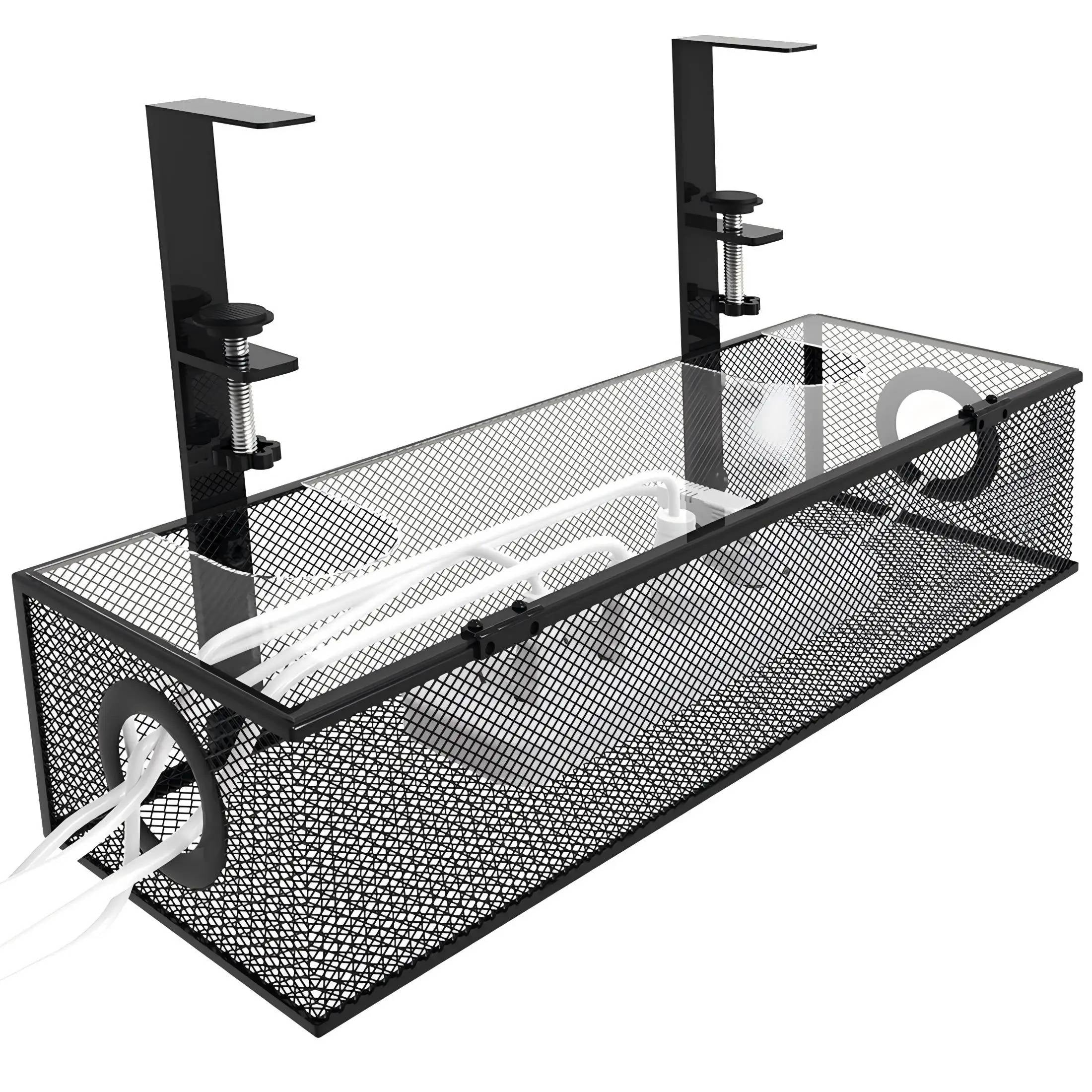 Smart Desk Cable Organizer with Dual Storage Drawers