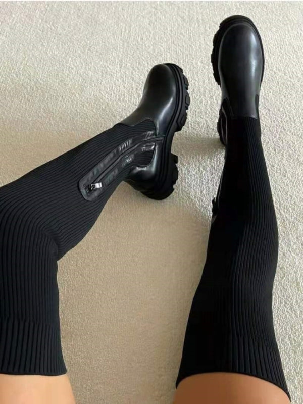 Women's Over-the-Knee Boots | Memory Sole & Orthopedic Support | Breathable Leather | Comfortable Fit