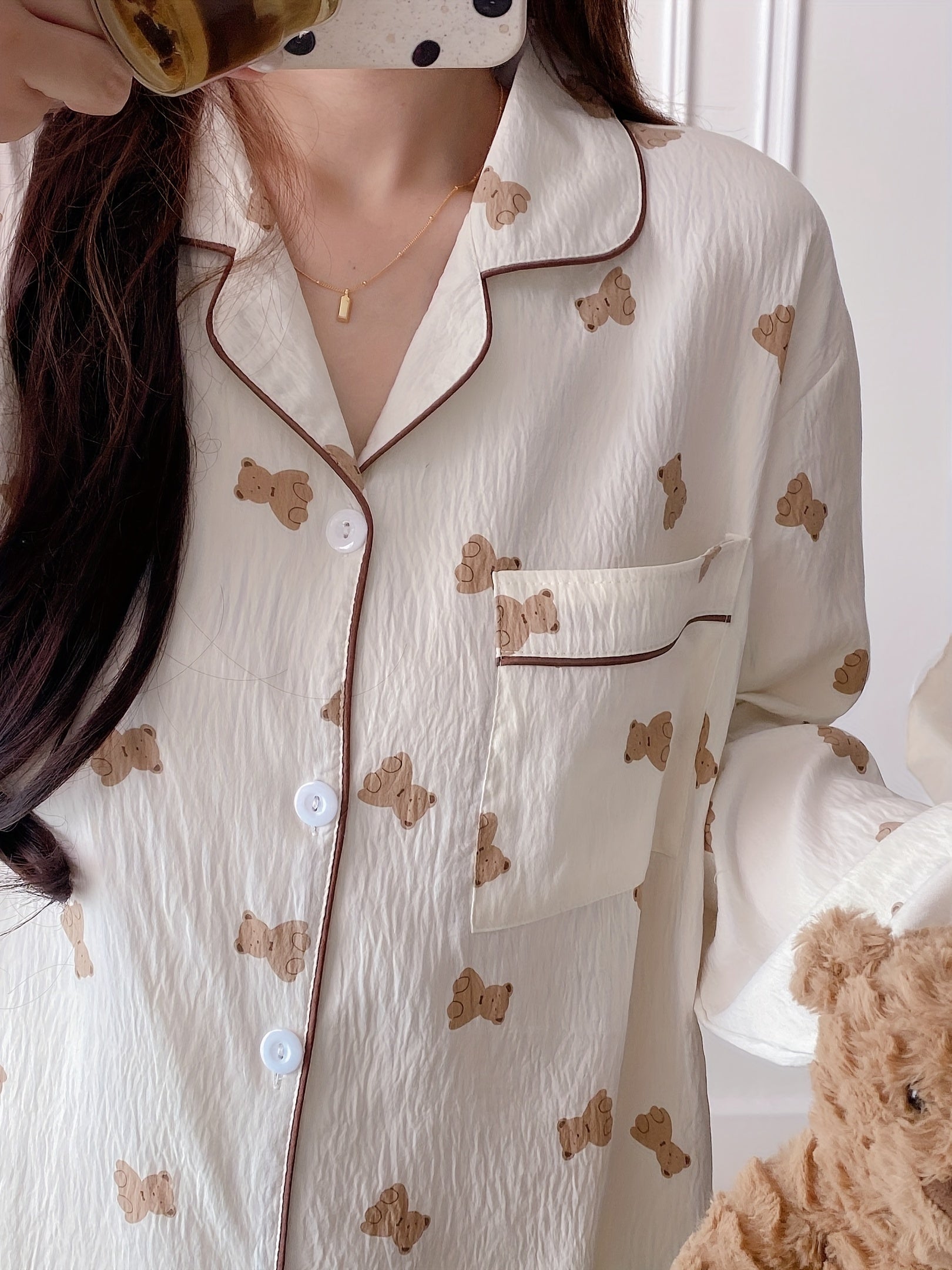 Women’s Pajama Set | Long Sleeve | Cozy Warmth & Stylish | Polyester