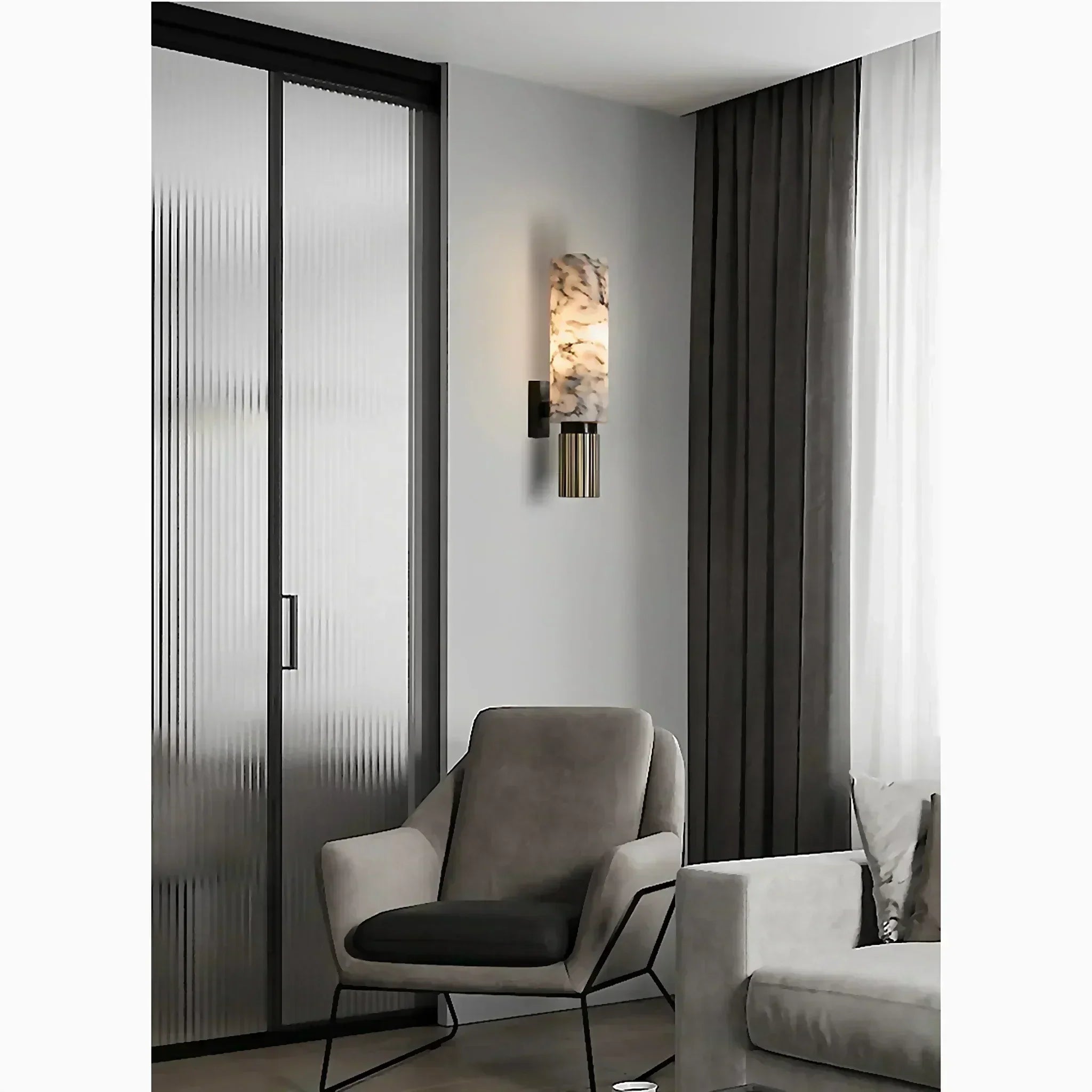 Luxura Marble Wall Sconce for Elegant Home Illumination