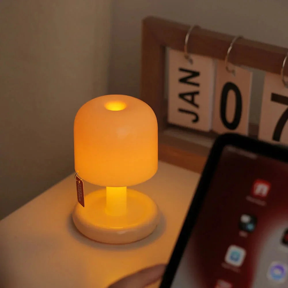 Portable LED Table Lamp | USB Rechargeable Mini Sunset Light | Warm Ambient Glow | Compact & Eco-Friendly Design