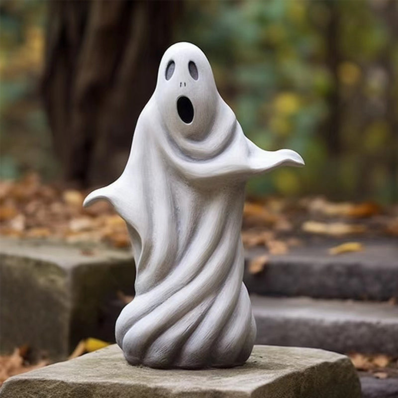 Cute Halloween Ghost Ornament Resin Decor for Spooky Seasonal Display
