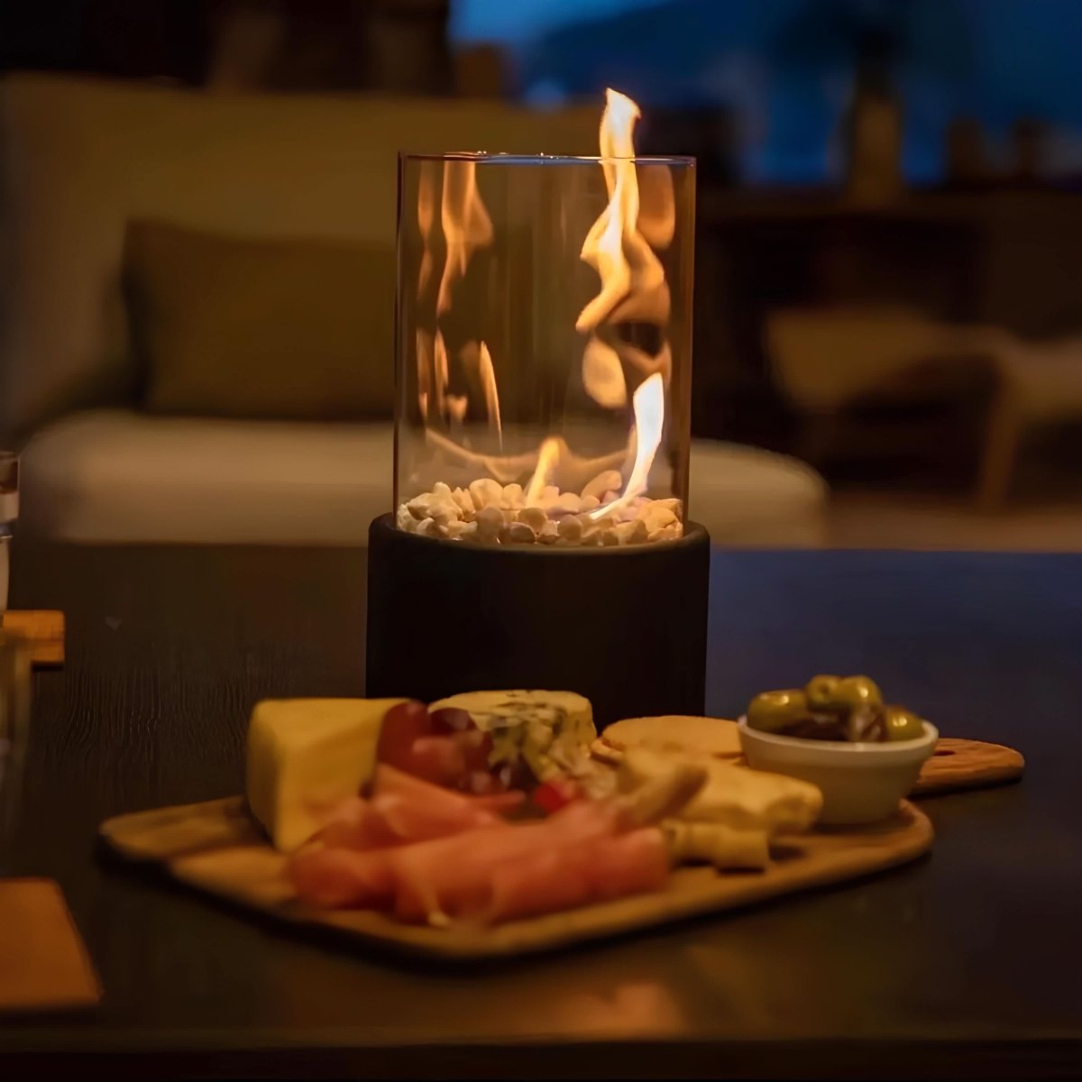 IllumiGlow Refillable Glass Oil Lamp for Elegant Lighting
