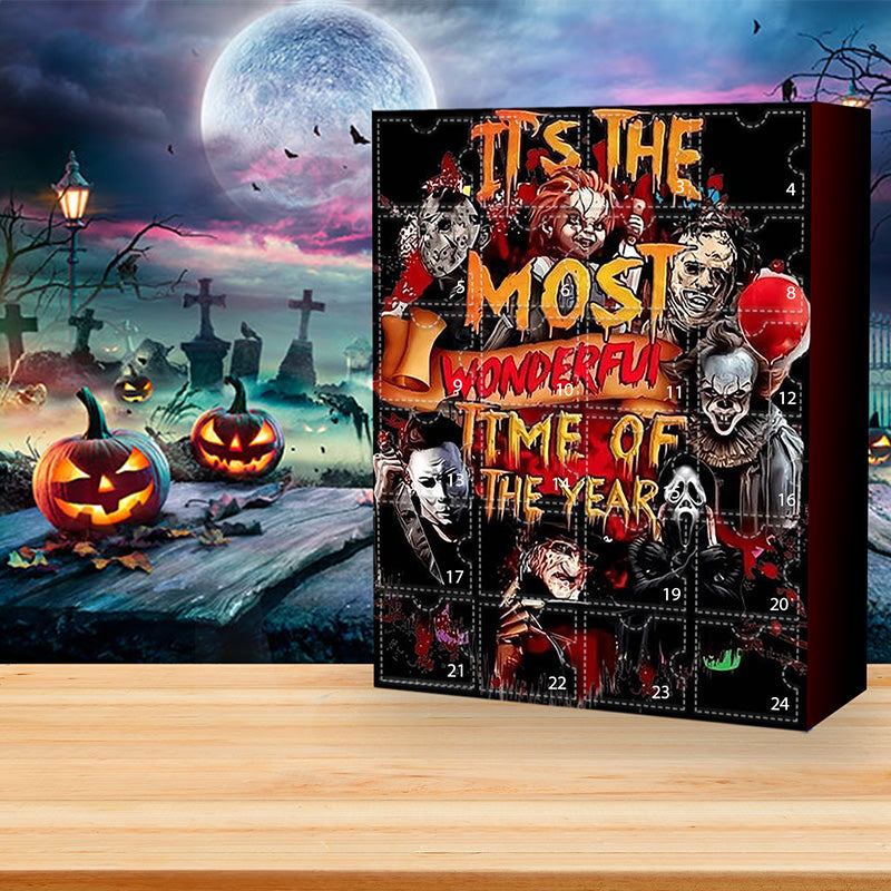 Halloween Horror Movie Advent Calendar with 24 Spooky Collectibles