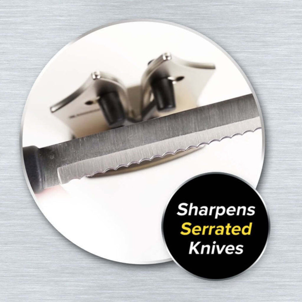 Compact Manual Blade Sharpener for Effortless Kitchen Use