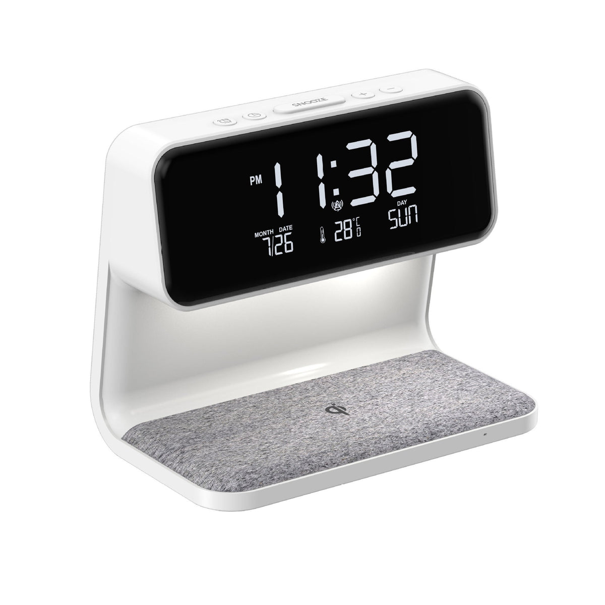 TranquilGlow – 3-in-1 Smart Bedside Lamp with Charger & Clock