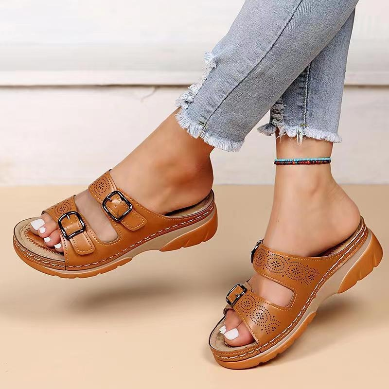 Women’s Orthopedic Sandals | Adjustable Double-Buckle Straps | Lightweight EVA Sole | Pain Relief & Stability