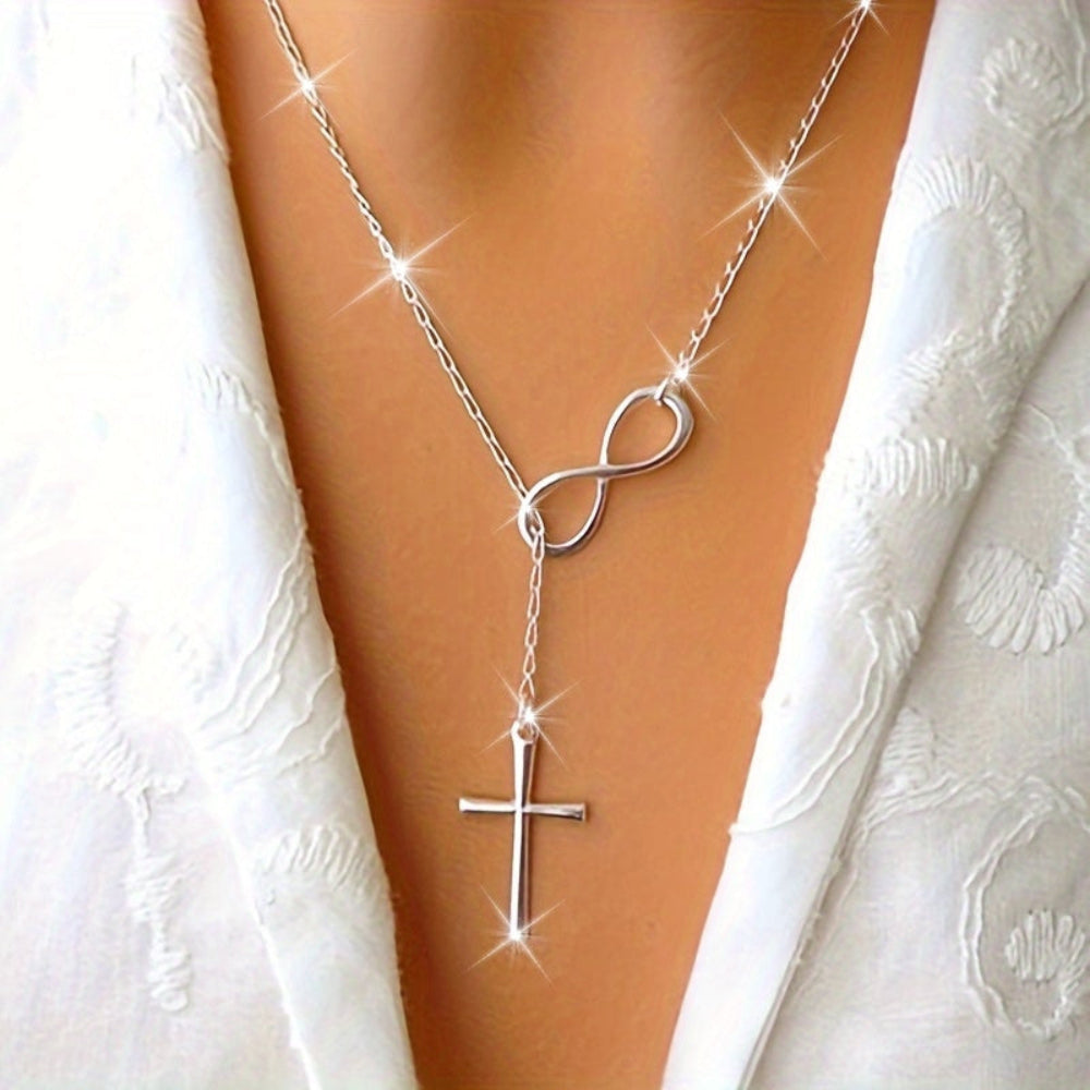 Elegant Silver Cross Pendant Necklace for Special Occasions