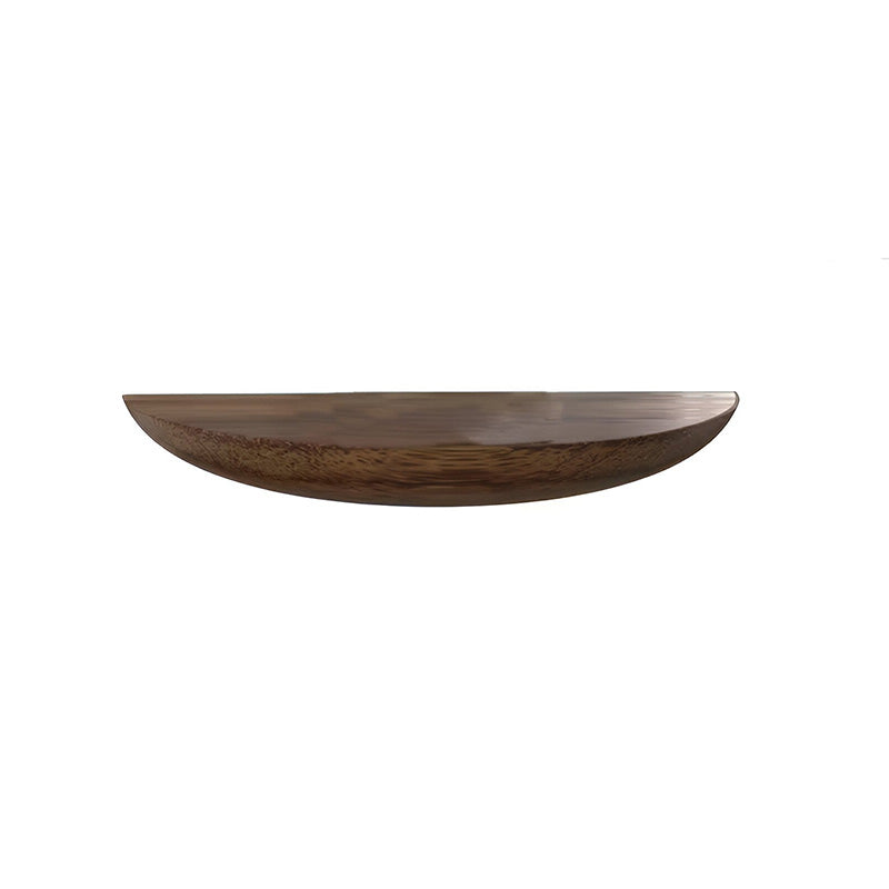 Curved Natural Wood Floating Display Shelf