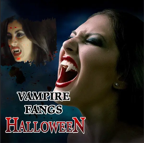 Retractable Halloween Vampire Fangs for Realistic Costume Look