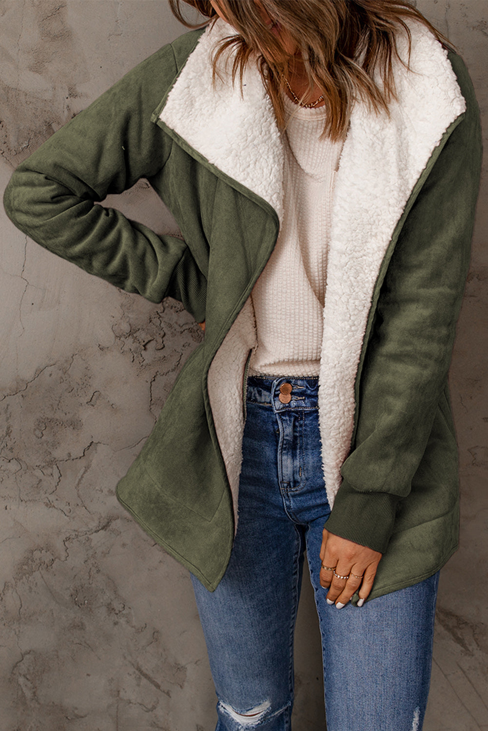 Faux Leather Jacket | Fleece Lined | Warm and Stylish | Reusable