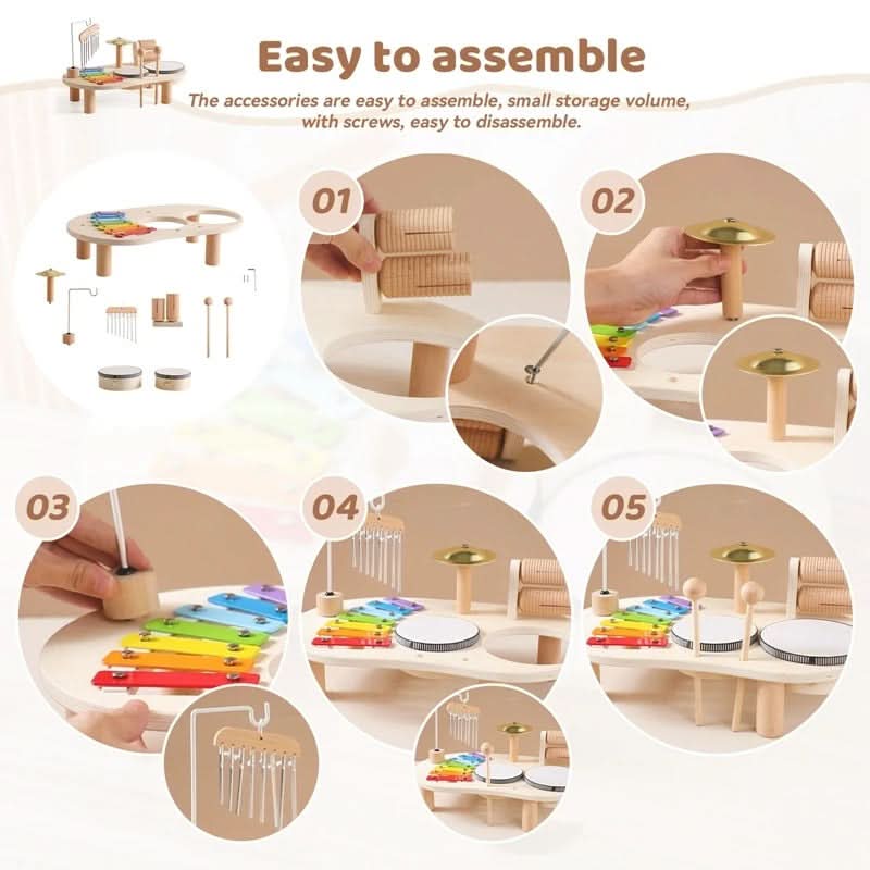 Melodic Explorer Wooden Musical Toy Set for Creative Infants
