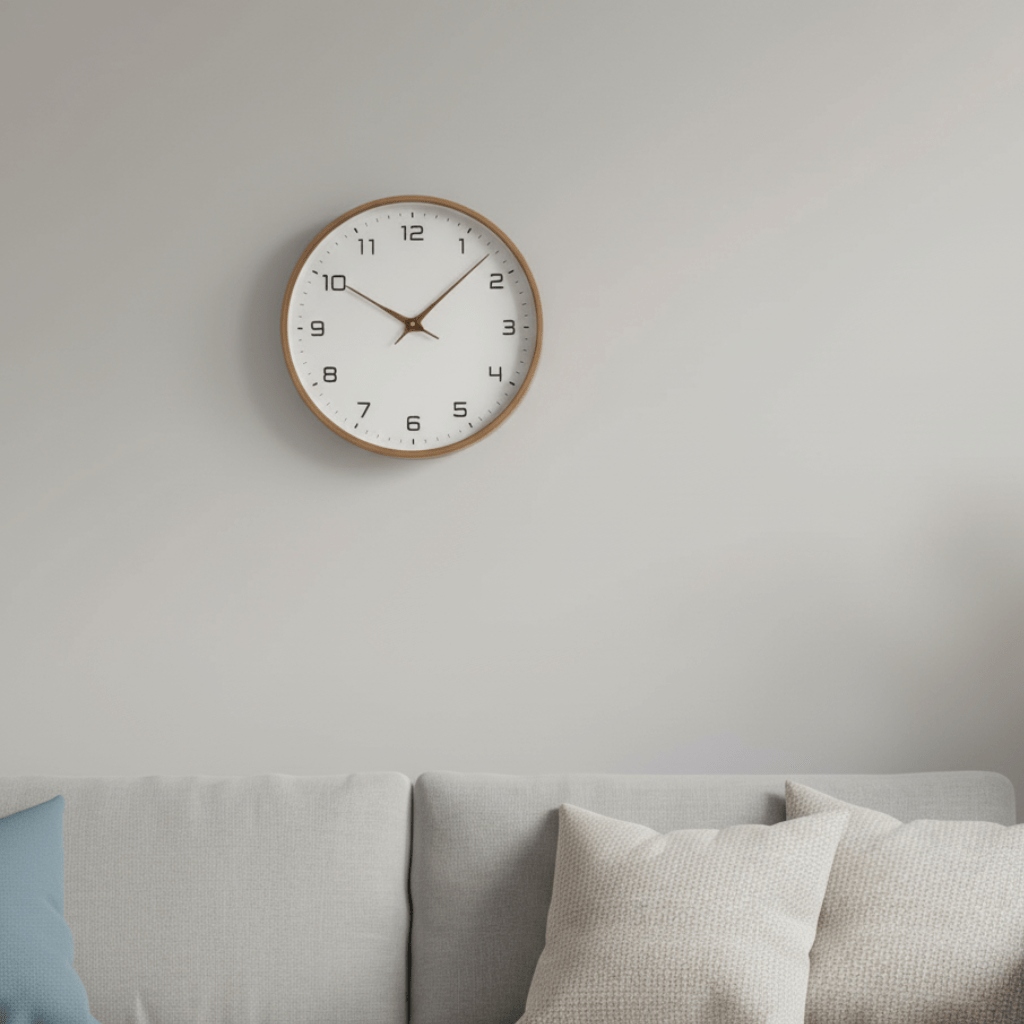 TimberCraft Modern Solid Wood Wall Clock in Earthy Tones