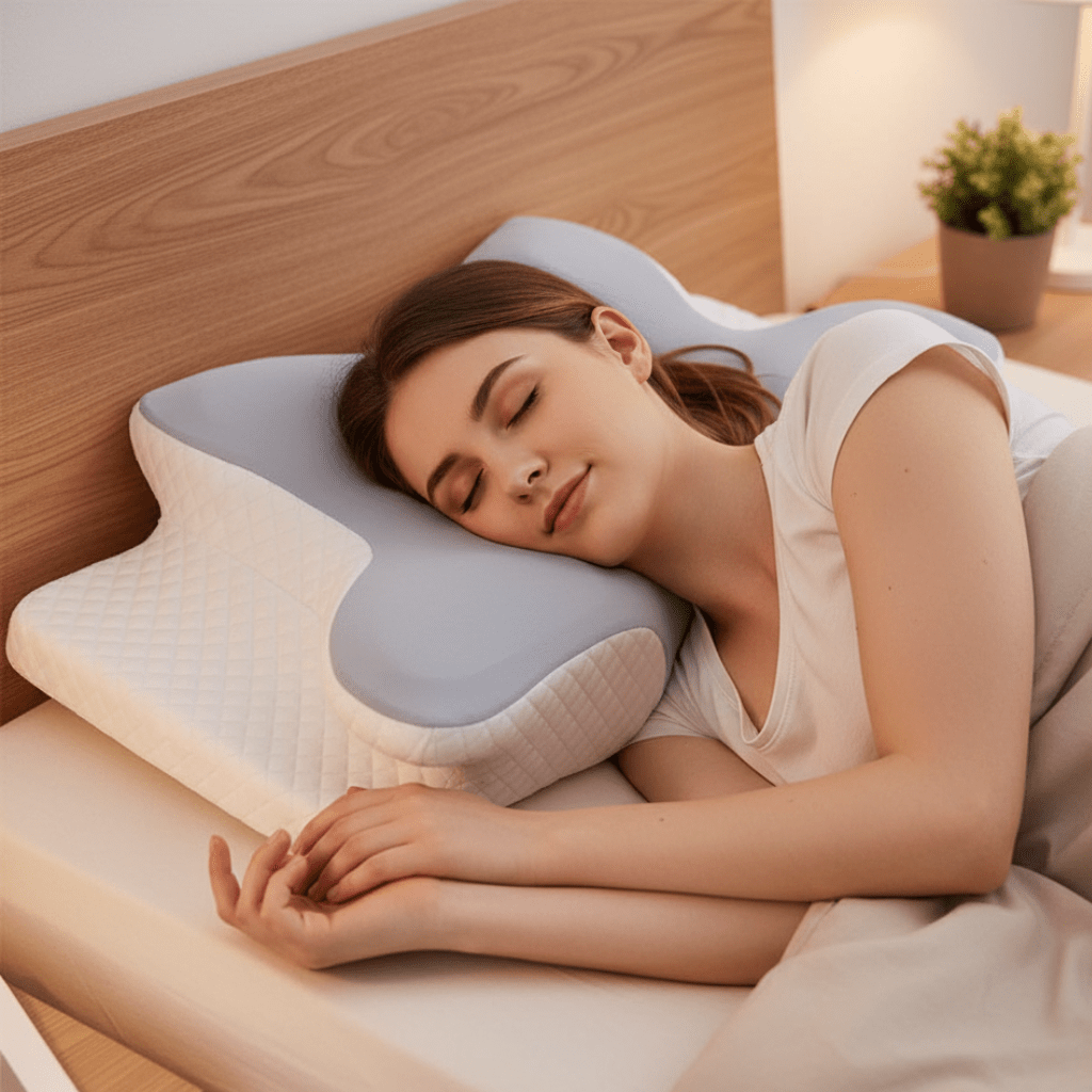SerenitySleep Ergonomic Memory Foam Pillow for Neck Relief