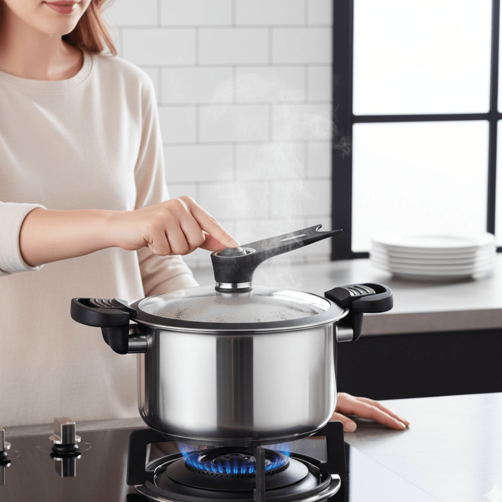 QuickChef Portable Stainless Steel Pressure Cooker for Effortless Meals