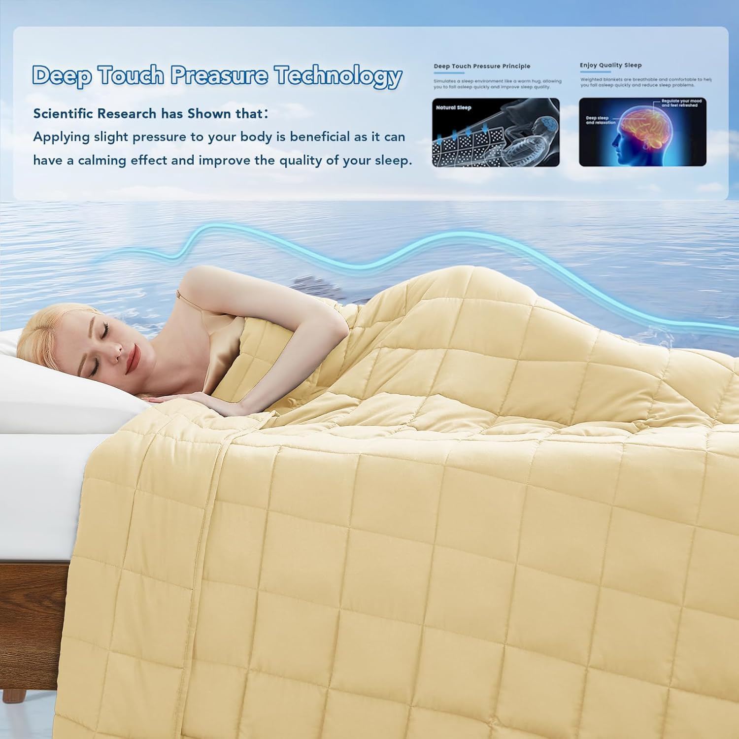 Cooling Microfiber Weighted Blanket for Year-Round Comfort and Relaxation