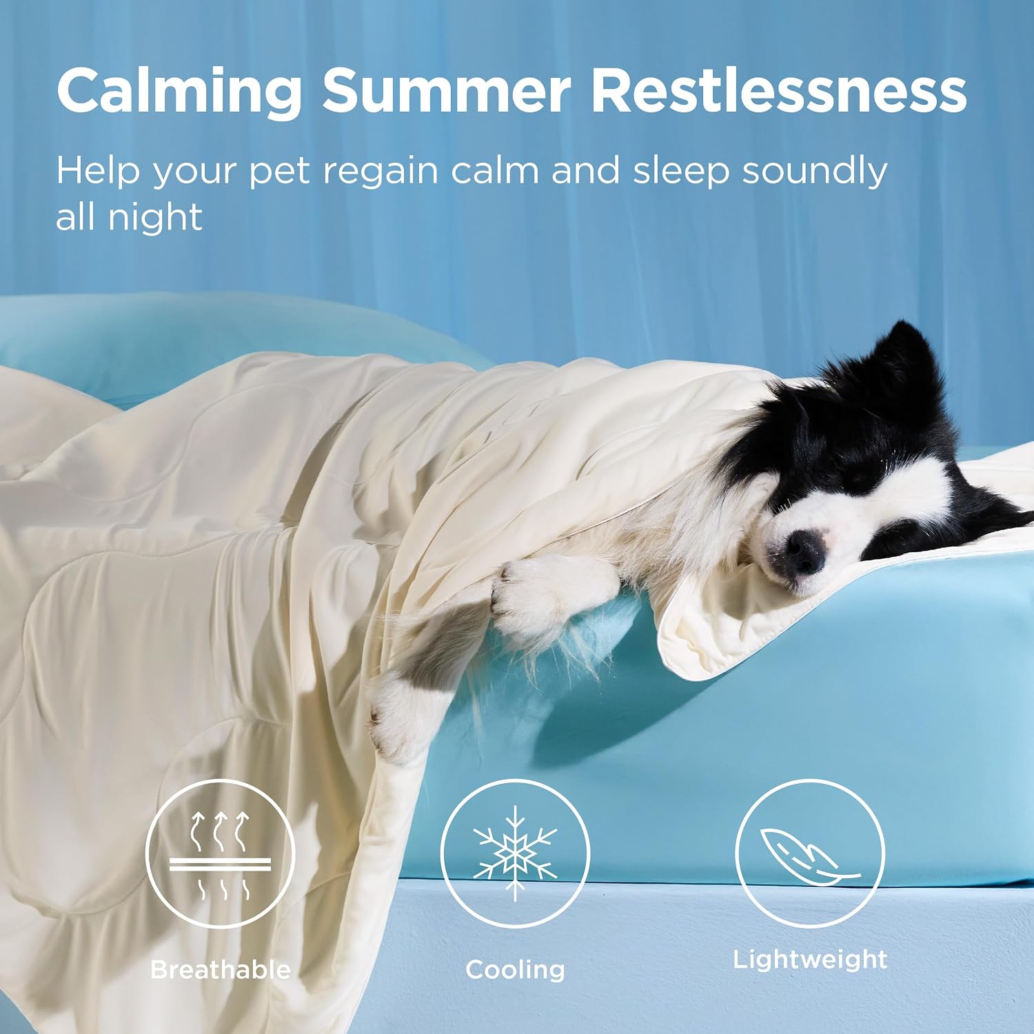 Cooling Blanket for Large Dogs - Breathable Air-Core Dog Mat, Washable