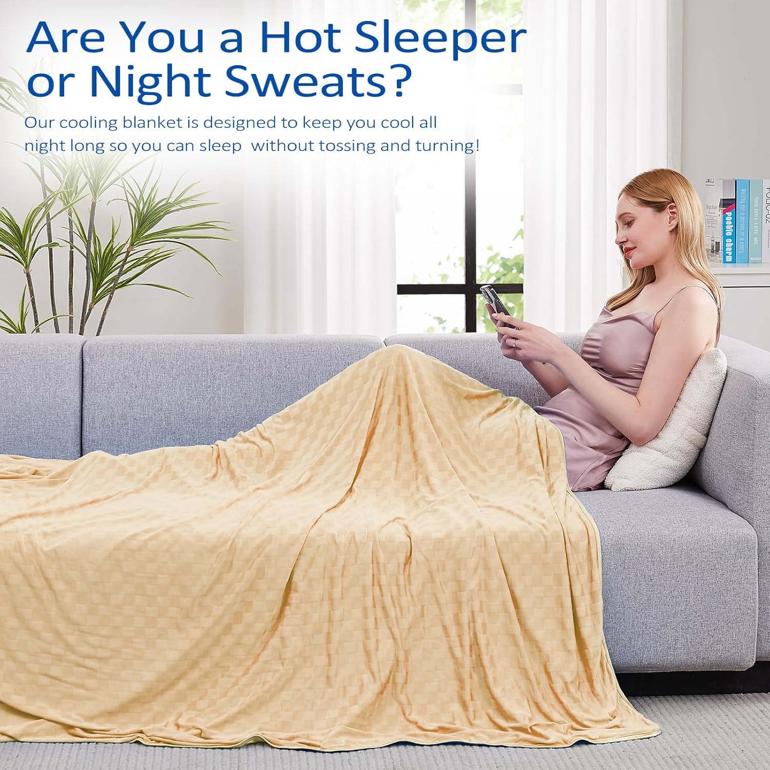 Cooling Blanket for Warm Sleepers with Arc-Chill Technology – Soft, Breathable Comfort Year-Round