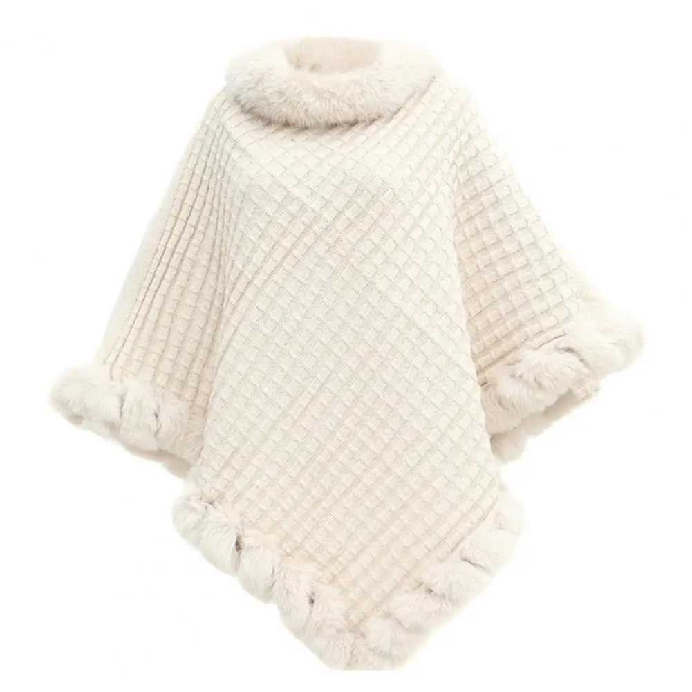 Elegant Plush Wrap Cloak for Women