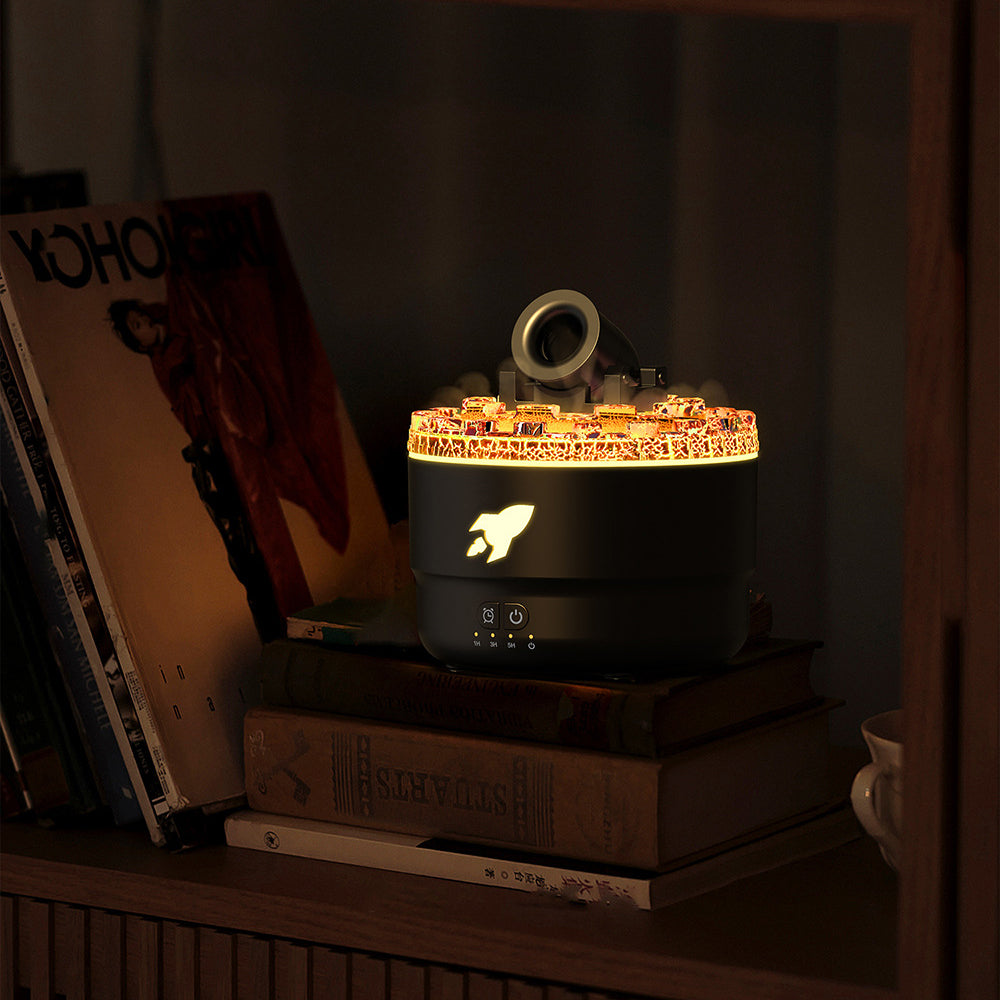 Cordless Aroma Diffuser | Flame-Effect LED | Portable Relaxation Device | Plastic