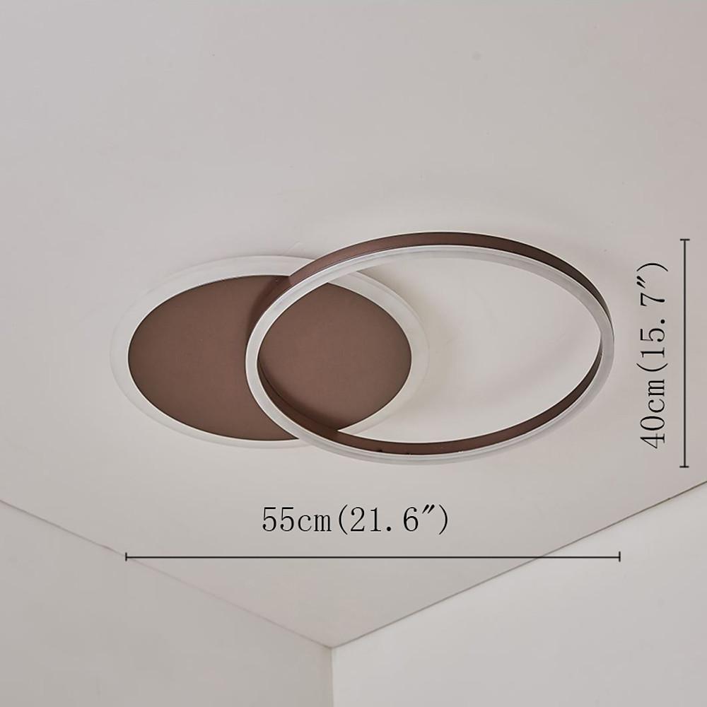 22'' Flush Mount Ceiling Light with Two Ringed Ambient LED Bulb by Taavita