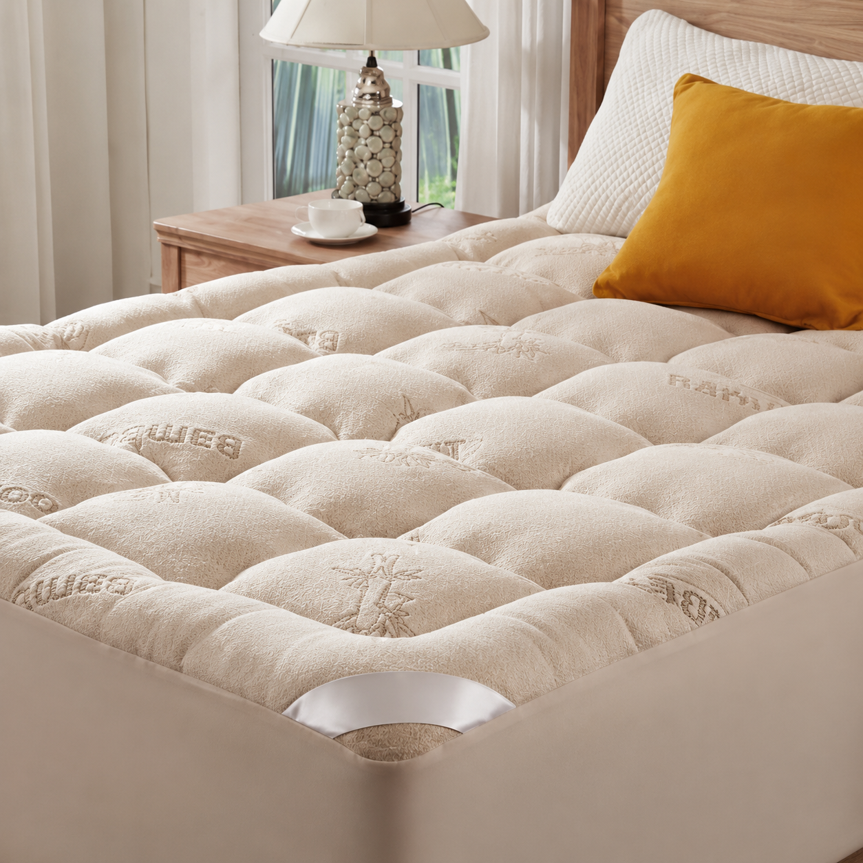 Bamboo Viscose Mattress Protector with Quilted Pattern – Waterproof & Breathable