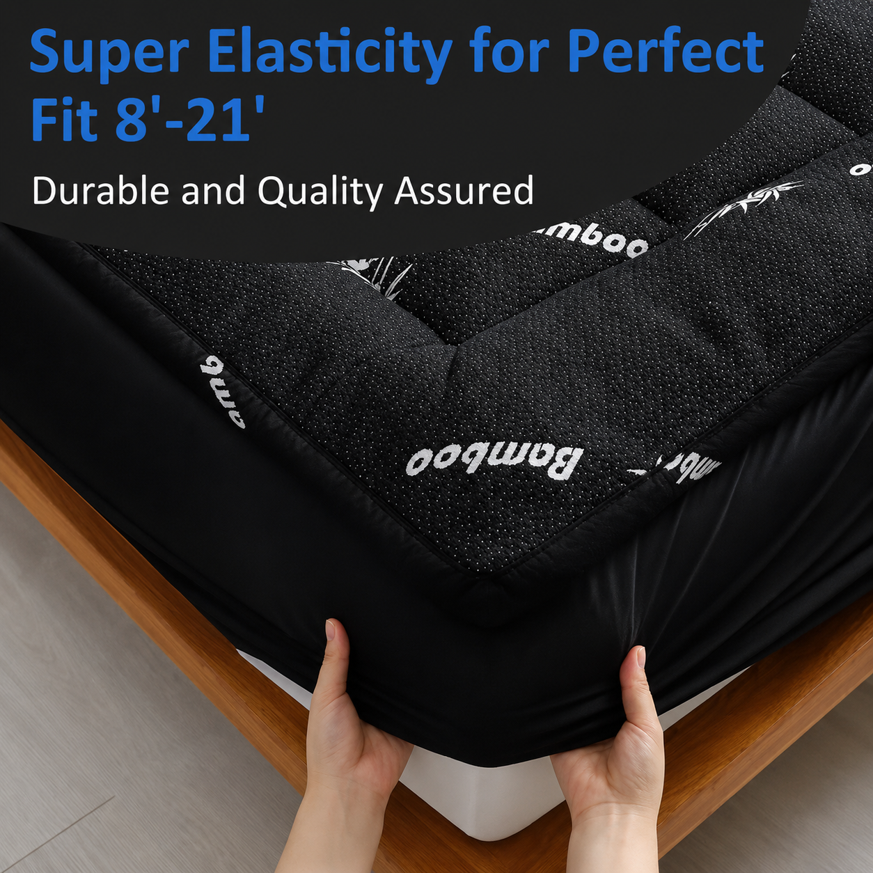 Cooling Bamboo Mattress Topper – Extra Thick & Breathable Viscose
